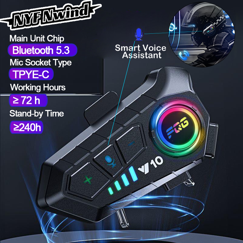 Full Face Motorcycle Helmet With Bluetooth - Bluetooth-гарнитура для шлема мотоциклетная водонепроницаемая, с