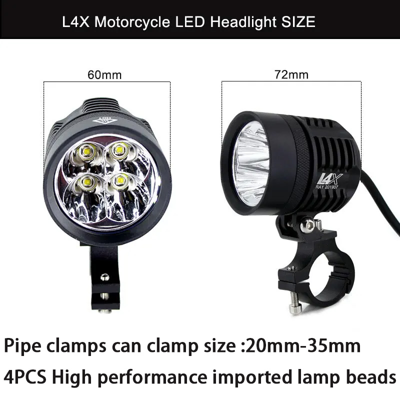 Двухцветная светодиодная строб – обзор и цена Universal Motorcycle Led Headlight Projector
