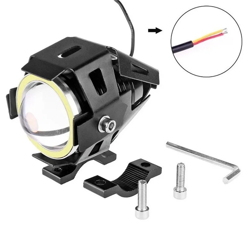 U7 светодиодная вспомогательна – обзор и цена Universal Motorcycle Led Headlight Projector