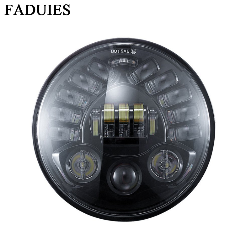 7-дюймовая адаптивная круглая  – обзор и цена Universal Motorcycle Led Headlight Projector