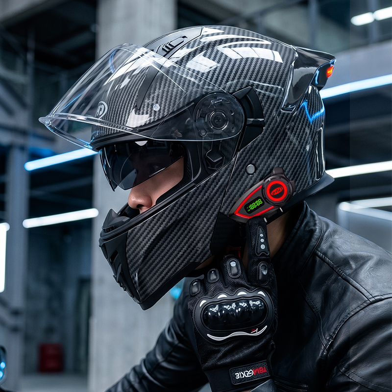 Мотошлемы из материала ABS с д – обзор и цена Full Face Motorcycle Helmet With Bluetooth